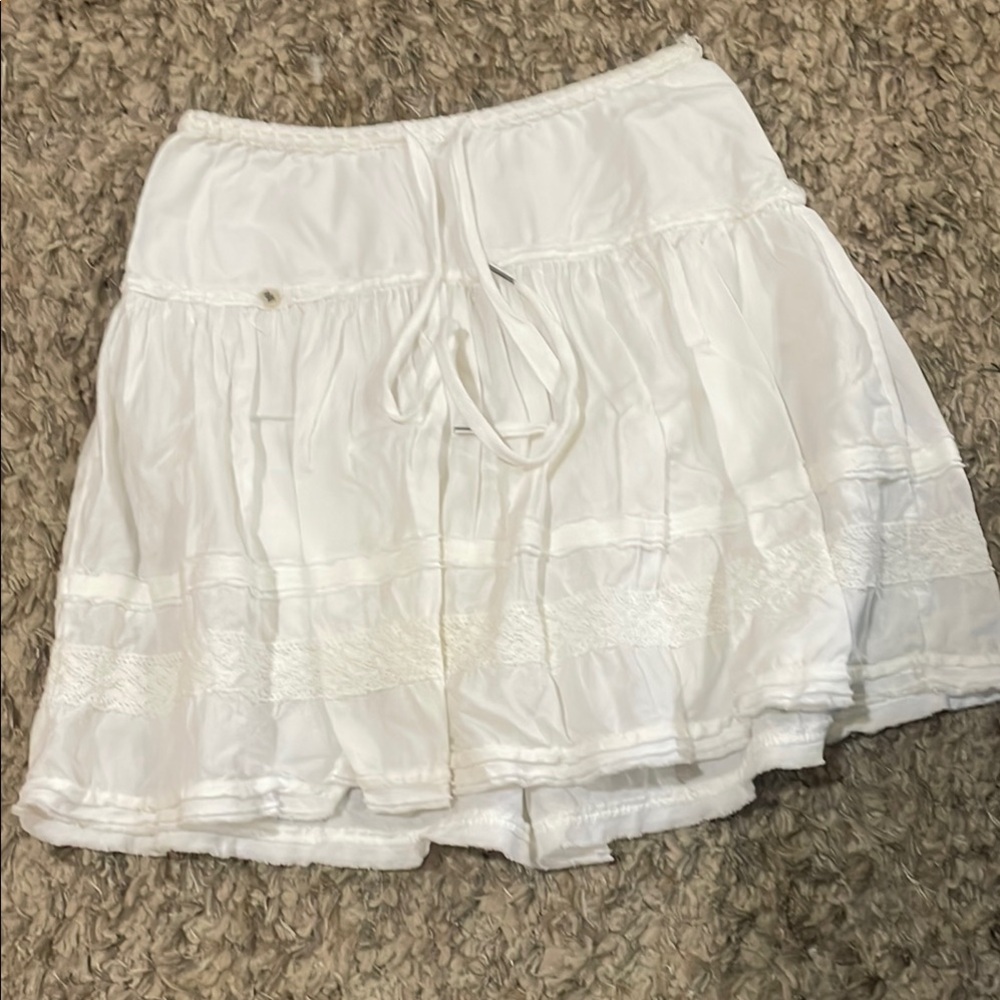 Abercrombie XS White Skirt with Drawstring